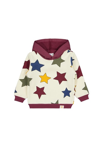 Civil Boys Renkli Yıldız Baskılı 2-5 Yaş Sweatshirt Bordo