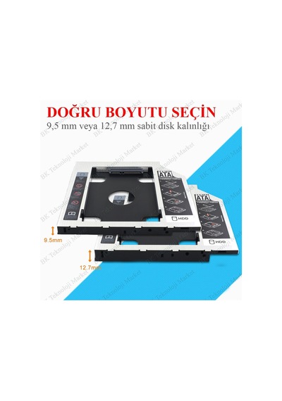 12.7Mm Sata 3.0 2.5 İnch Notebook Hdd Ssd Caddy Kızak Kutu