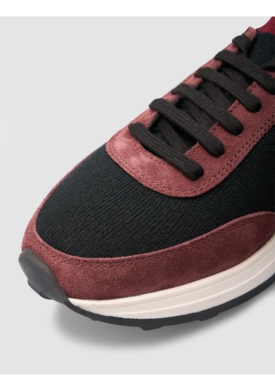 Triko Bordo Bağcıklı Erkek Spor Ayakkabı Bordo
