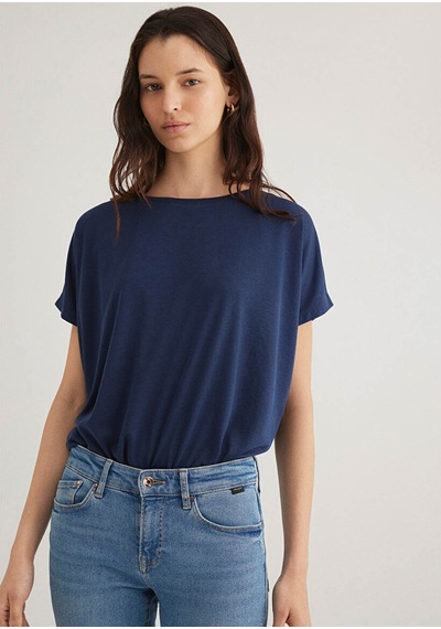 Mavi Kısa Kol Lacivert Kadın T-shirt M167245-70487 Lacivert