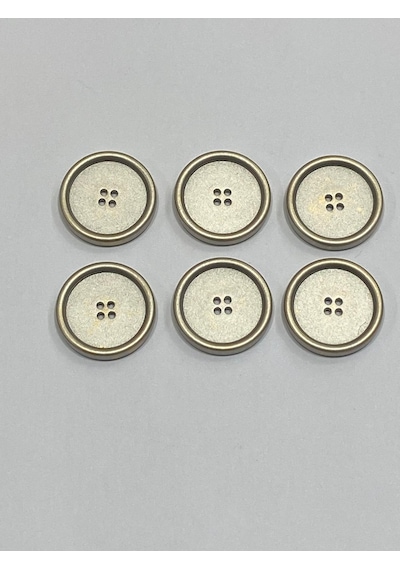 İtalyan Trençkot, Ceket Düğmesi Takımı 6 Lı Set /mat Gümüş Gold Efektli / 2 Cm