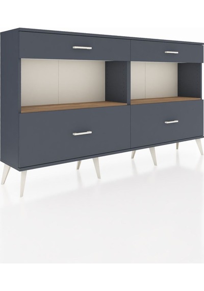 Arges Konsol 2 Raflı 4 Çekmeceli 176x30x99 Antrasit-çam/antrasit Antrasit-çam/antrasit Arges Konsol 2 Raflı 4 Çekmeceli 176x30x99 Antrasit-çam/antrasit Antrasit-çam/antrasit