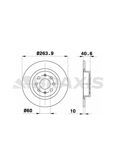 Fiat Punto Evo Arka Fren Diski 2010-2012 Braxıs Ae0438 2adettir