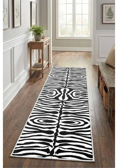 Zebra Yıkanabilir Yolluk Siyah
