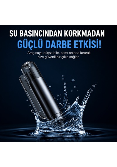 Araç Acil Durum Kiti 2'si 1 Arada Cam Kırıcı Ve Emniyet Kemeri Kesici Taşınabilir Oto Güvenlik Aparatı