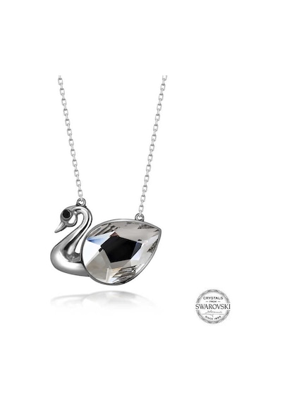 Gumush  Swarovski Crystal Taşlı Kuğu Gümüş Kadın Kolye