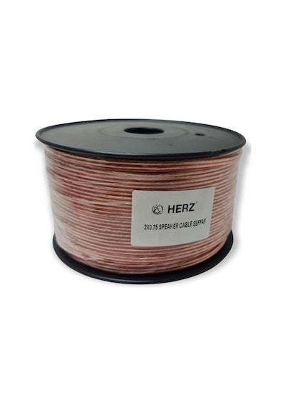 Herz 2X0.75Mm Hoparlör Kablosu 100Metre Şeffaf