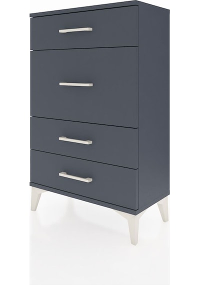 Arges Komodin 4 Çekmeceli 60x30x96 Antrasit-antrasit Antrasit