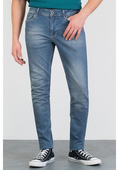 HLT Jeans Erkek Açık Mavi Taşlamalı Slim Fit Denim Jeans Kot Pantolon
