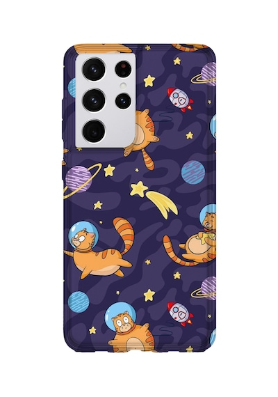 Samsung Galaxy S21 Ultra Uyumlu Baskılı Şeffaf Telefon Kılıfı Koleksiyon: Pawprint Stories 6