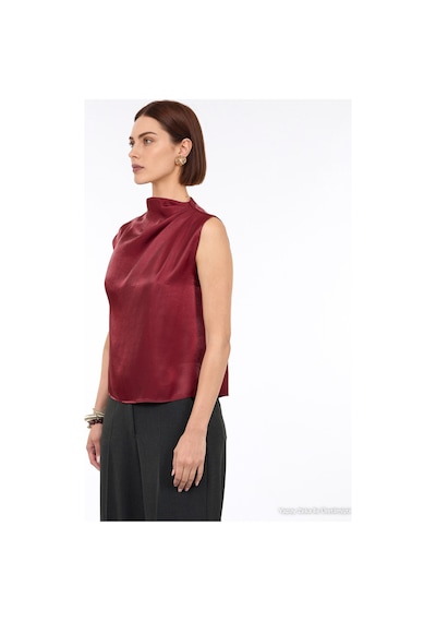 Yargıcı Regular Kayık Yaka Kısa Kol Bluz 26kkbl6037x 016 Bordo