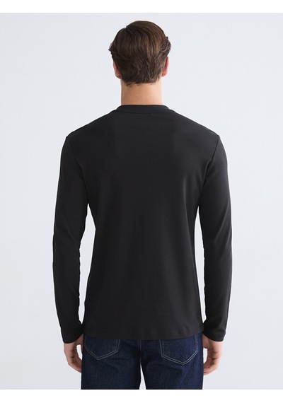 Lcwaıkıkı Classic Siyah Bisiklet Yaka Erkek Sweatshirt