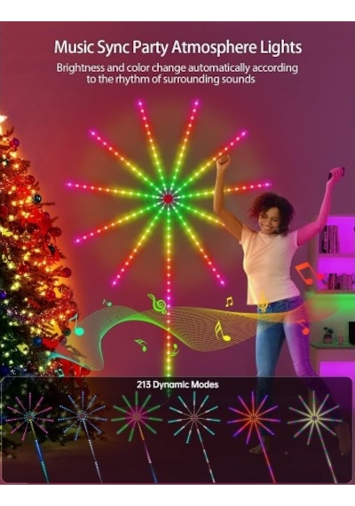 Rgb Firework Led Duvar Lambası