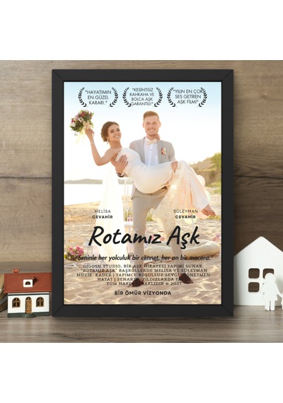 "rotamız Aşk" Kişiye Özel Tablo