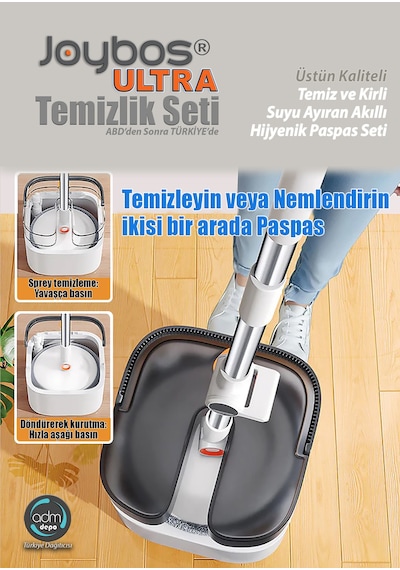 Joybos Temiz ve Kirli Suyu Ayıran 2 Başlıklı Temizlik Seti