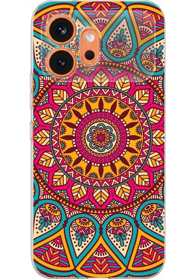 Honor 600 Uyumlu Mandala Baskılı Silikon Kılıf Renkli