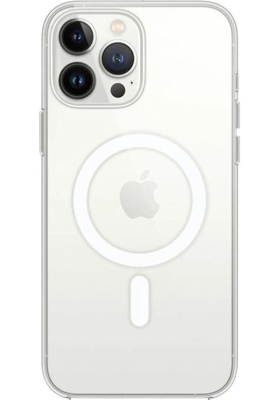 Apple İphone 15 Pro Max Kılıf Magneticsafe Şeffaf Silikon - Şeffaf Çok Renkli