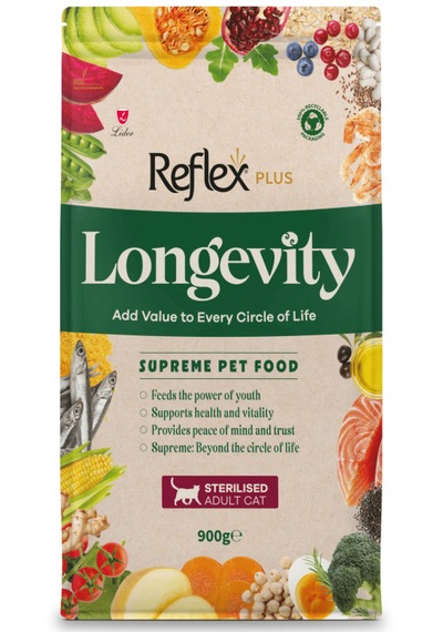 Reflex Plus Longevity Kısırlaştırılmış Yetişkin Kedi Maması 900g