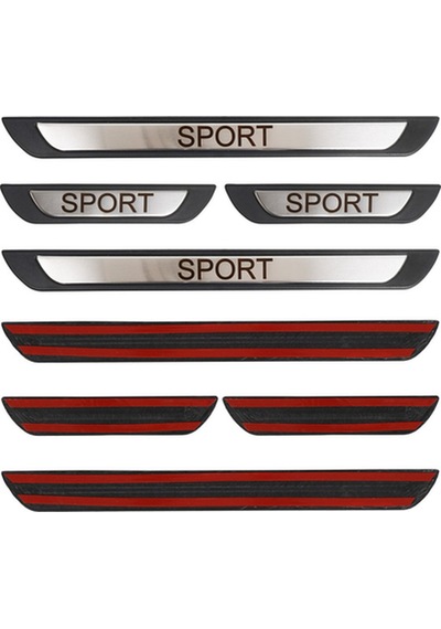 Universal Sport Yazılı Kapı Eşiği Krom Abs 4 Parça