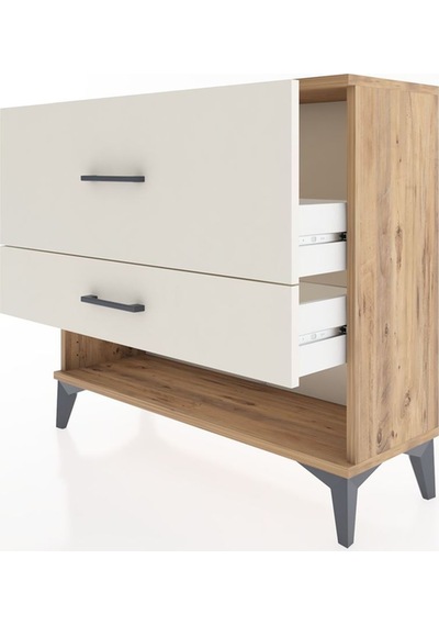 Arges Şifonyer 2 Çekmeceli 88x30x80 Çam-aytaşı Çam