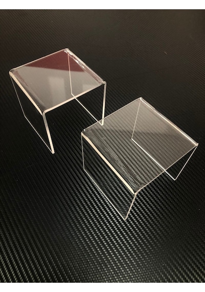 Şeffaf Pleksi Yükseltici Sergileme Standı 8x8 Cm Banyo Mutfak Düzenleyici, Baharat Standı Akrilik Be Diğer
