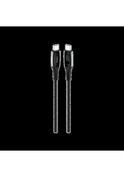 Ttec 2dk57s Alumicable Lcd Usb-c Usb-c 100w Pd/qc 150cm Hızlı Şarj/data Kablosu ,siyah
