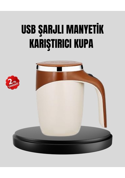 Usb Şarjlı Manyetik Karıştırıcı Kupa Otomatik Karıştırma Paslanmaz Çelik Acı Kahve