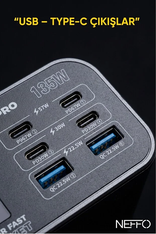 Mechanıc S-power Pro 135w Çok Fonksiyonlu Hızlı Şarj İstasyonu
