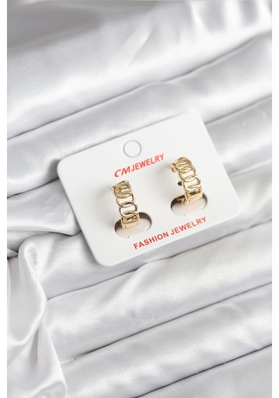 14k Gold Renk Kaplama Samanyolu Model Cm Kadın Küpe Çok Renkli