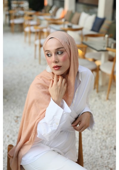 Moda Kaşmir Neo Pamuk Şal Serisi Somon