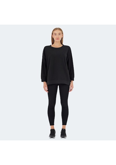 Slazenger VIKENTI SW Oversize Kadın Cepli Oversıze Siyah Sweatshirt