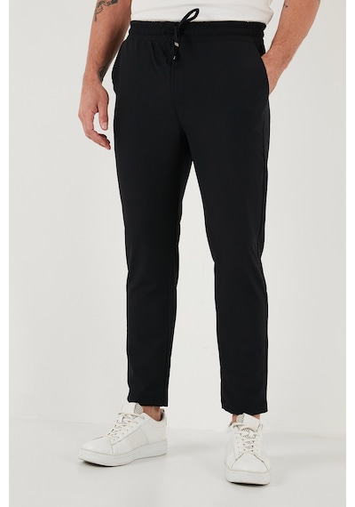 Buratti Streç Regular Fit Normal Bel Düz Paça Jogger Erkek Pantolon Cf25617801 Siyah