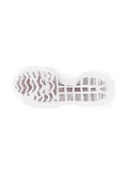 Dgn 65131-22y Kadın Mega Kalın Taban Ön Yüzü Sim Detaylı Sneakers Ayakkabı Beyaz