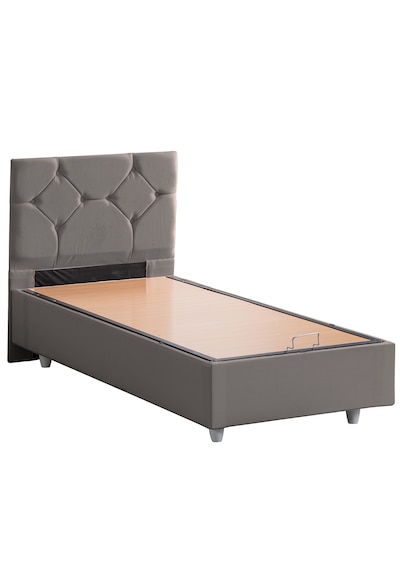 Glamis İkili Set, Glamis Tek Kişilik Baza Başlık Seti Gri 100 x 200