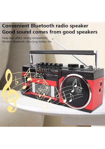 Apera Puxing PX-250BT FM Radyo USB MP3 Player Müzik Seti Kasetçalar