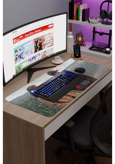 Interstellar Yıldızlararası Nolan V4 90x40 Xxl Gaming Kauçuk Kaymaz Taban Mouse Pad Fare Altlığı