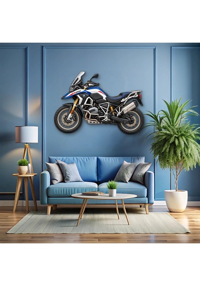 Macera Motosikleti Yan Görünüm - Metal Tablo - Dec0224 60 X 42 Cm Çok Renkli