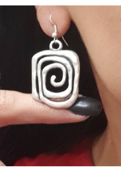 Gümüş Kaplama Antik Çelik Kadın Sallantılı Gül Küpe