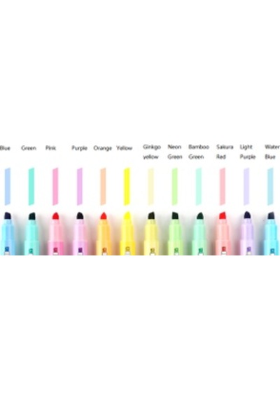 Wrıtech W-822 Silinebilir Fosforlu Kalem Pastel Mavi - 12'li Kutu