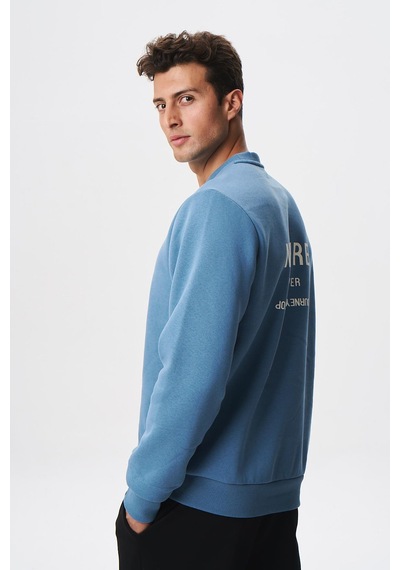 AR-MA Arma Baskılı Yazılı Regular Fit Şardonlu Erkek Bisiklet Yaka Sweatshirt K28124602901 Mavi AR-MA Arma Baskılı Yazılı Regular Fit Şardonlu Erkek Bisiklet Yaka Sweatshirt K28124602901 Mavi