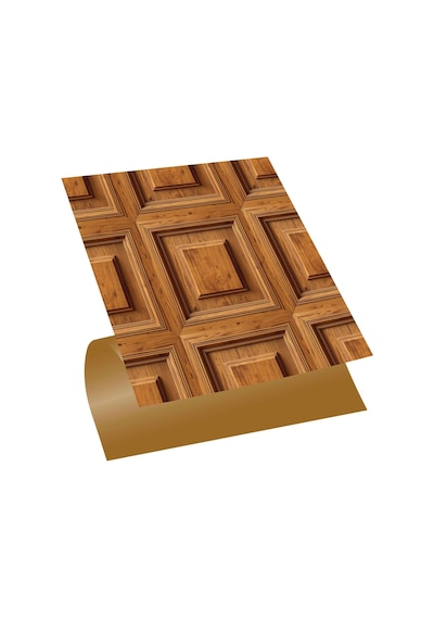 Tink Kendinden Yapışkanlı Zemin Kaplama, Duvar Kaplama Kare Ahşap Desenli 30x30 Cm 4 Adet 0,36 M²