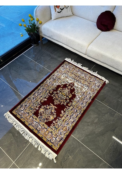 Seccade Dokuma Halı Seccade Püsküllü 80x125 Kahverengi