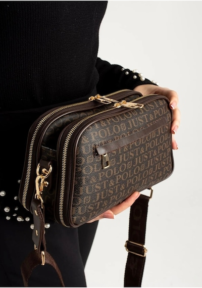 Just Polo Kadın Yeni Sezon Baskılı Omuz Çantası 232053mh Kahverengi 31314238