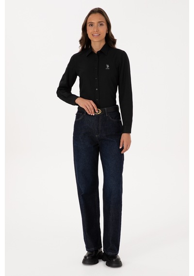 U.s. Polo Assn. Kadın Siyah Gömlek Basic 50307990-vr046 Siyah