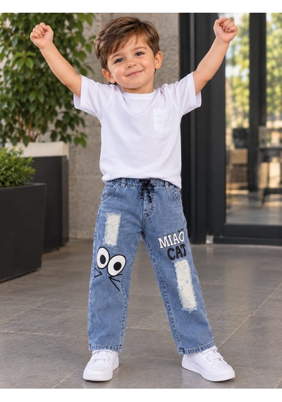 Erkek Çocuk Kot Pantolon Mavi