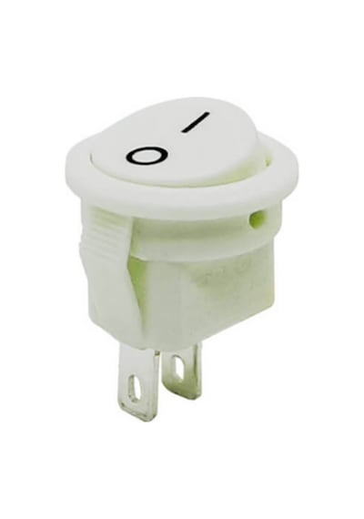 Yuvarlak Mini Işıksız On-off Anahtar Beyaz 2 Pinli Mini Yuvarlak Işıksız Switch 5 Adet