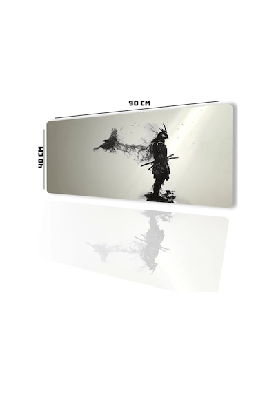 Sonictouch Ultragrand Kuzgun Ve Samuray Dikişsiz Xxl Gaming Oyuncu Masaüstü Siyah Beyaz Klavye Mouse Mousepad