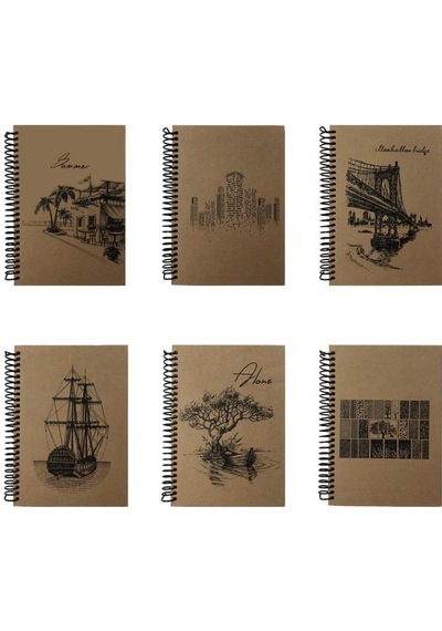 Tokaç 16x23 Kraft Spiralli Defter 100 Yp. Çizgili