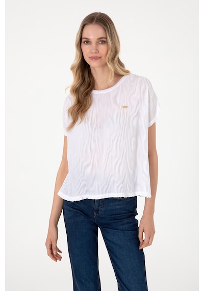 U.S. Polo Assn. Kadın Beyaz Bisiklet Yaka Tişört 50300776-VR013