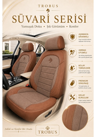 Geely Emgrand 2010-2012 Uyumlu Süvari Serisi Taba Oto Koltuk Kılıfı